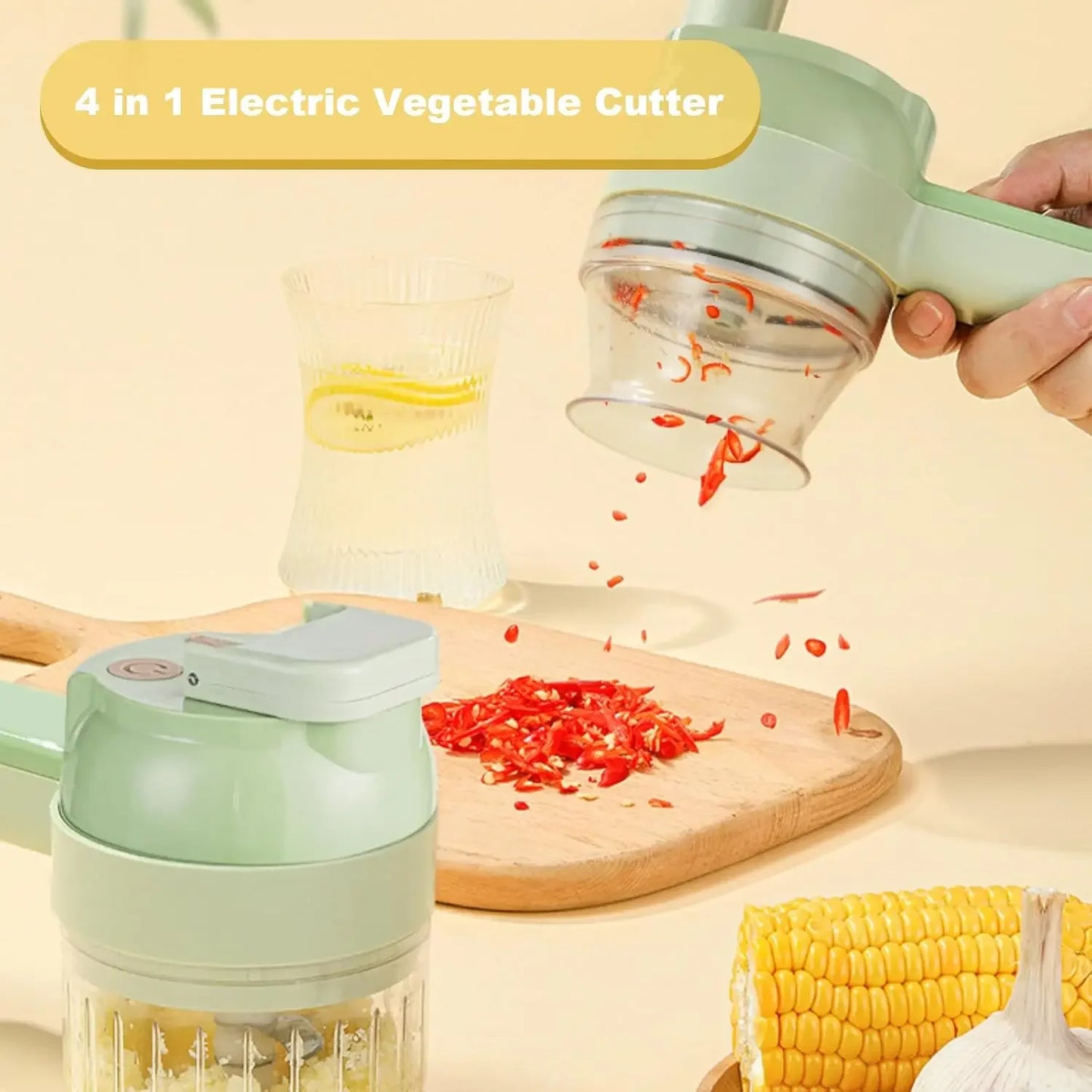 4 in 1 Multi-function Vegetable Processing Machine Portable